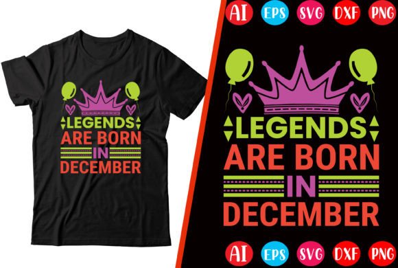 December Legends Graphics & T-Shirt Designs