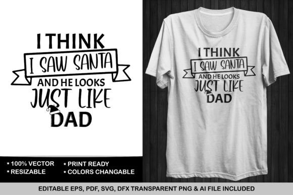 Just Like DAD Christmas Graphics & Print Templates