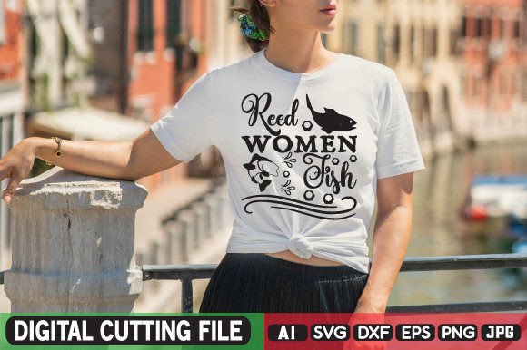 Reed Women Fish SVG for Graphics & T-Shirt Designs