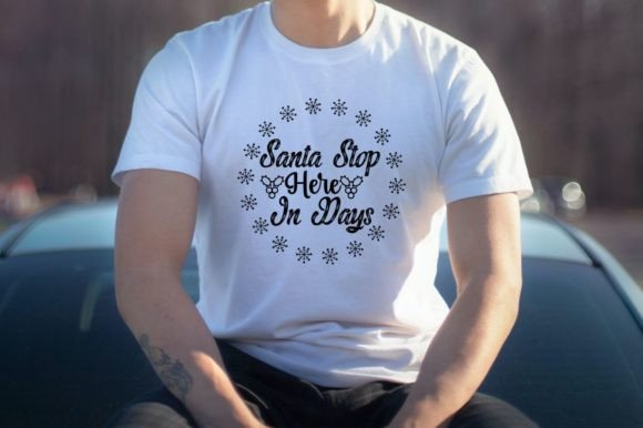 Santa Stop Here SVG: Graphics & T-Shirt Designs