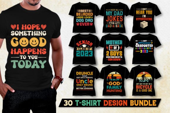 Trendy T-Shirt Design Bundle: Graphics for Sellers
