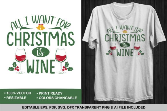 Wine Christmas Graphics & Print Templates Review